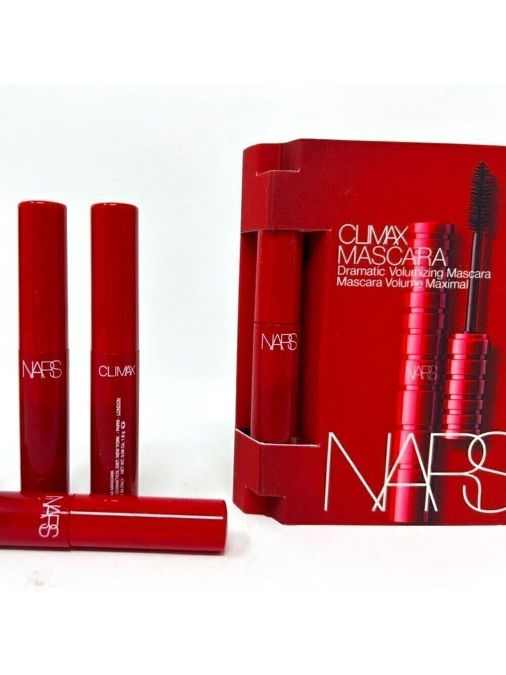 NARS CLIMAX Dramatic Volumizing Mascara BLACK .06oz NEW NO BOX           8 TUBES